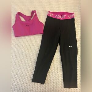 Nike Pink & Black Workout Set